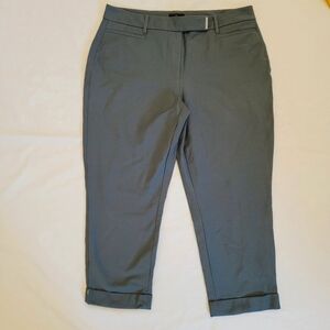 White House Black Market Sage Green The SLIM Crop Pant size 10
